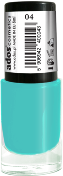 Ados Sunny Gel Solar lakier do paznokci w turkusowym odcieniu 04, w szklanej butelce, hybryda bez UV/LED.