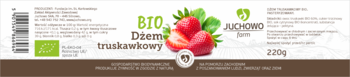 JUCHOWO FARM ,dżem truskawkowy, Bio,tył