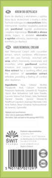 DAYS COSMETICS ,krem do depilacji skóry wrażliwej, Ogórek,tył