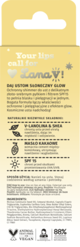 YOPE Lana V Golden Stardust,balsam do ust, ochronny,tył
