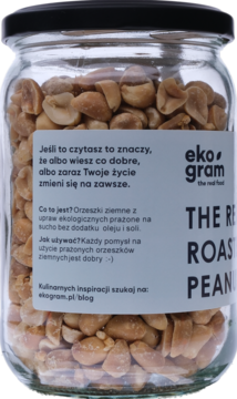 EKOGRAM BIO ,orzeszki ziemne, prażone,,tył