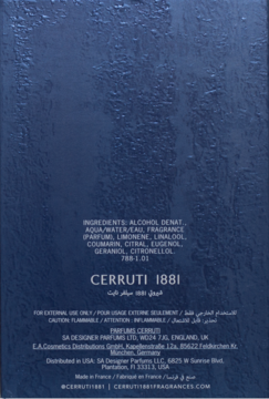 CERRUTI 1881 Silver Night ,woda perfumowana dla mężczyzn,tył