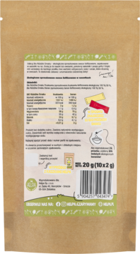 HELPA Czary Mamy ,owoce liofilizowane, Różdżki Smaku, Truskawka, Banan, Bio,tył