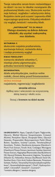 HAGI Glow ,serum-krem do twarzy i pod oczy, rozświetlający, na dzień i na noc,tył