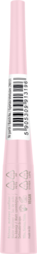 Różowy eyeliner Lovely Candy. Boczne ujęcie smukłego opakowania z kodem kreskowym, informującego o matowym wykończeniu.