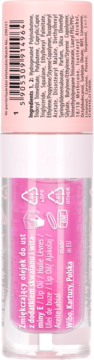 LOVELY Silky Shine ,olejek do ust, zmiękczający, z dodatkiem skwalanu i wit. E, nr 1,tył