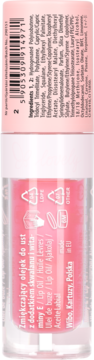 LOVELY Silky Shine ,olejek do ust, zmiękczający, z dodatkiem skwalanu i wit. E, nr 2,tył