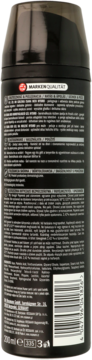 Tył czarnego żelu do golenia Isana Men Hydro 200ml, z etykietą, kodem kreskowym i informacjami o działaniu.
