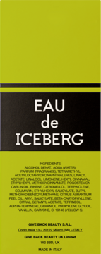 ICEBERG Eau de Iceberg Italian Bergamot,woda toaletowa dla mężczyzn,tył