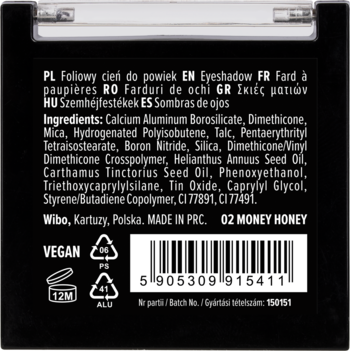 WIBO High Flex ,cień do powiek, foliowy, nr 02 Money Honey;,tył