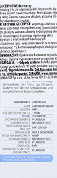 ALTERRA ,serum do twarzy z gliceryną,tył