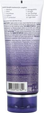Tył fioletowej tubki Alterna Cavior Replenishing Moisture CC Cream, widoczne benefity i składniki.