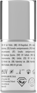 SEMILAC One Step 3in1 Glossy ,lakier hybrydowy, 3w1, nr 110 The White,tył