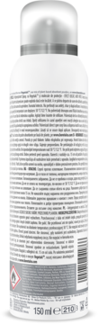Biały antyperspirant Borotalco Invisible w sprayu, 150ml, tył opakowania ze szczegółowym składem.
