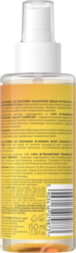 EVELINE COSMETICS Slim Extreme 4D Designer,serum olejkowe do masażu ciała, wyszczuplające,tył