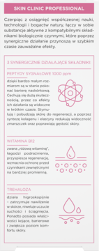 BIELENDA Skin Clinic Professional Peptydy Sygnałowe,serum do twarzy, stymulująco-odmładzające, na dzień i na noc,tył