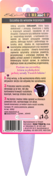 Tył opakowania szczotki Ewa Schmitt CURLmeUP dla włosów kręconych. Różowo-pomarańczowy, z opisem, kodem kreskowym.