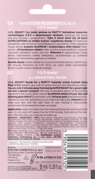 EVELINE COSMETICS 1·2·3...Ready! ,maseczka do twarzy, rozświetlająca,tył