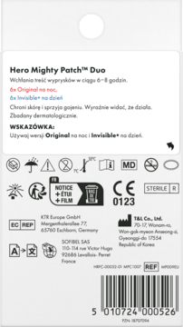 HERO. Mighty Patch Duo,plastry na wypryski,tył