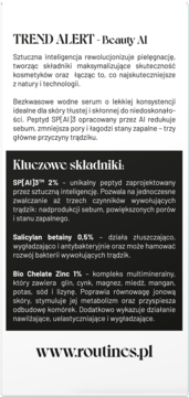 ROUTINES BY ALKMIE ,serum do twarzy, przeciw niedoskonałościom, na dzień i na noc,tył