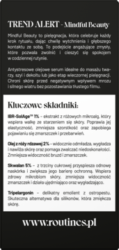 ROUTINES BY ALKMIE ,serum olejowe do masażu twarzy, szyi i dekoltu, antystresowe,tył