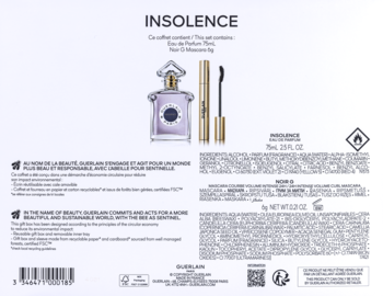 GUERLAIN Insolence ,zestaw dla kobiet, woda perfumowna 75 ml + tusz do rzęs 6 g,tył