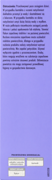 Tył opakowania patyczków zapachowych Domol Midnight Beauty, fioletowe z polskimi ostrzeżeniami i instrukcjami segregacji odpadów.