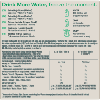 WATERDROP ,kostki musujące do wody, Ice Tea Lemon,tył