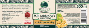 WIATROWY SAD ,sok jabłkowy z białą porzeczką,tył
