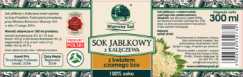 WIATROWY SAD ,sok jabłkowy z kwiatem czarnego bzu,tył