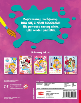 AMEET Disney Junior,maluj wodą, Ariel,tył
