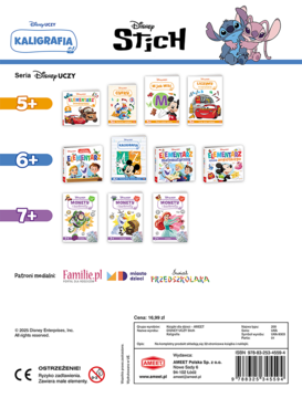AMEET Disney Uczy,Kaligrafia 6+, Stitch,tył