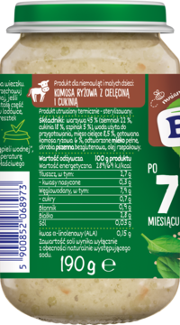 BOBOVITA Kaszotto! ,komosa ryżowa z cielęciną i cukinią, po 7. m-cu,tył