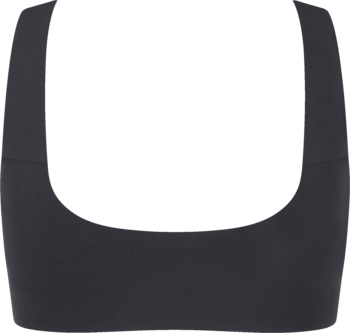 Czarny biustonosz braletka Sloggi Zero Feel Core, bezszwowy, z przodu, wykonany z gładkiej mikrofibry.