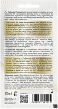 BIOTANIQE Professional ,maseczka-ampułka do twarzy, Redukcja Przebarwień, na noc,tył