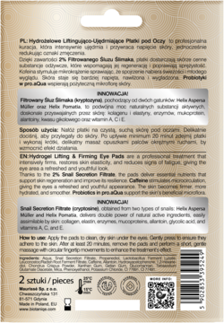BIOTANIQE Dermoskin Expert Snail Repair Therapy,płatki pod oczy, hydrożelowe, liftingująco-ujędrniające,tył