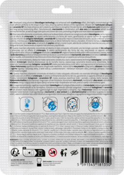 ERNE Cryo Collagen ,maska w płachcie, żelowa, nawilżająca,tył