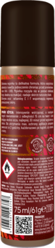 Tył brązowo-czerwonego sprayu ochronnego Venus Golden Sun SPF 25, z polskimi detalami produktu i symbolem palności.