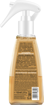 Tył opakowania Jantar Sun olejek do opalania SPF 30 w złotym płynie, z białym atomizerem, widoczna etykieta z opisem.