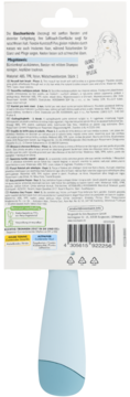 Tył białego opakowania szczotki do włosów For Your Beauty, z kodem kreskowym, ikonami recyklingu i szczegółowym niemieckim tekstem.