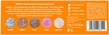 FACEBOOM Make-Up Blink Blink,paleta cieni do powiek, nr 01 Sparkles,tył