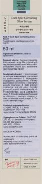 AXIS-Y Dark Spot Correcting Glow ,serum do twarzy, rozjaśniające,tył