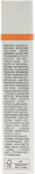 Białe opakowanie Erborian BB krem SPF 20, tył z pomarańczowym paskiem, widoczne składniki i logo FSC.