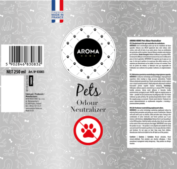 AROMA HOME Pets ,odświeżacz powietrza, neutralizujący nieprzyjemne zapachy,tył