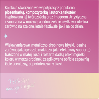 STARS Bryska Collection ,cień do powiek, błyszczący, nr 04 Niezapominajka,tył