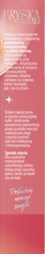 Tekst o wodoodpornym pisaku do piegów Stars x Bryska, precyzyjna kulka, na różowym tle z logo Bryska.