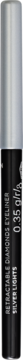 Srebrno-czarna metaliczna diamentowa kredka do oczu Glimmerstick Avon, pionowe ujęcie z przodu.