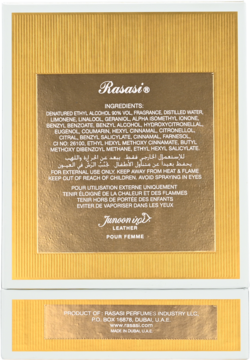 RASASI Junoon Leather,woda perfumowana  dla kobiet,tył