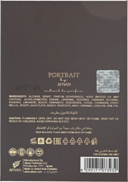 AFNAN Portrait Revival,woda perfumowana unisex,tył
