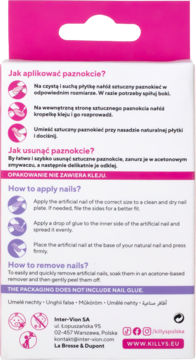 KILLYS Salon Results ,sztuczne paznokcie, Pink Stiletto,tył